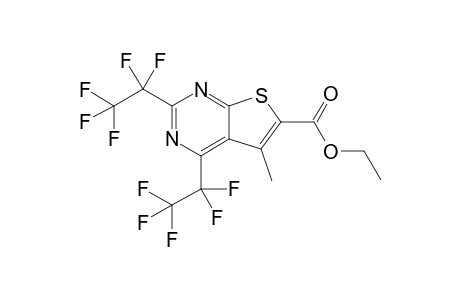 Ethyl 5-Methyl-2,4-bis(perfluoroethyl)thieno[2,3-d]pyrimidine-6-carboxylate