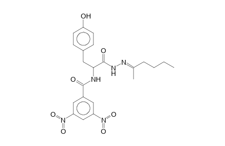 N-(1-(4-Hydroxybenzyl)-2-[(2E)-2-(1-methylpentylidene)hydrazino]-2-oxoethyl)-3,5-dinitrobenzamide