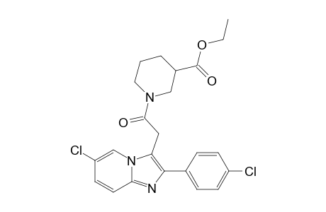 Ethyl 1-{[[2'-(p-chlorophenyl)-6'-chloroimidazo[1,2-a]pyridin-3'-yl]acetyl]piperidin-3-yl}-acetate