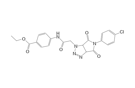 ethyl 4-{[(5-(4-chlorophenyl)-4,6-dioxo-4,5,6,6a-tetrahydropyrrolo[3,4-d][1,2,3]triazol-1(3aH)-yl)acetyl]amino}benzoate