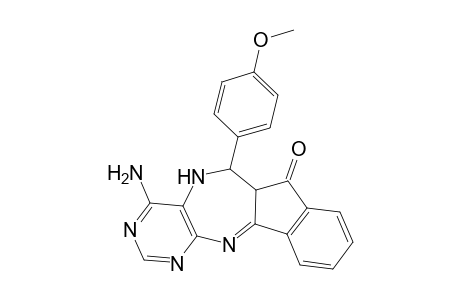 11-Amino-6-(4-methoxyphenyl)-6,7-dihydroindeno[1,2-e]-pyrimido[4,5-b][1,4]diazepin-5(5aH)-one
