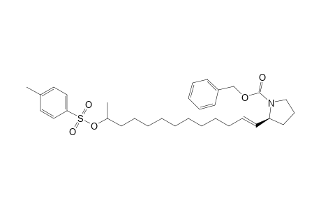 (2S,12'sr)-1-Benzyloxycarbonyl-2-(12'-(p-toluenesulfonyl)oxy-1'-tridecenyl)pyrrolidine