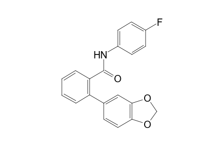 2-(Benzo[d][1,3]dioxol-5-yl)-N-(4-fluorophenyl)benzamide