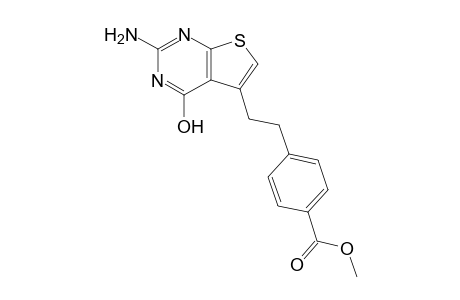 4-[2-(2-amino-4-keto-3H-thieno[2,3-d]pyrimidin-5-yl)ethyl]benzoic acid methyl ester