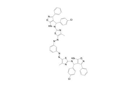 1,3-Bis((2-(4-(4-chlorophenyl)-3-phenyl-4H-pyrazolo[4,3-d]isoxazol-5(6H)-yl)-4-methylthiazol-5-yl)diazenyl)benzene