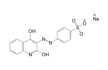 Benzenesulfonic acid, 4-[(2,4-dihydroxy-3-quinolinyl)azo]-, monosodium salt