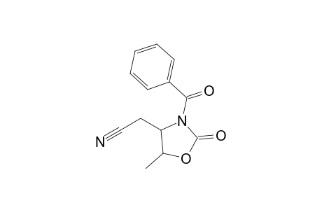 [(4RS,5RS)-3-Benzoyl-5-methyl-2-oxo-1,3-oxazolidin-4-yl]acetonitrile