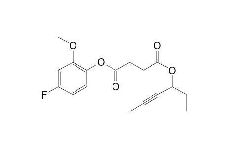 Succinic acid, hex-4-yn-3-yl 4-fluoro-2-methoxyphenyl ester