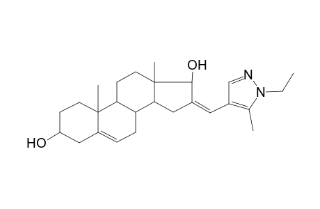(16Z)-16-[(1-ethyl-5-methyl-4-pyrazolyl)methylidene]-10,13-dimethyl-1,2,3,4,7,8,9,11,12,14,15,17-dodecahydrocyclopenta[a]phenanthrene-3,17-diol