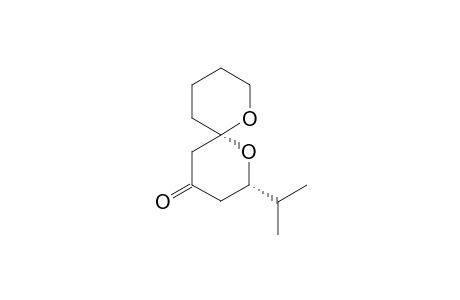 (2S,6S)-2-((1-Methyl)ethyl)-1,7-dioxaspiro[5.5]undecan-4-one