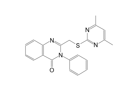 4(3H)-quinazolinone, 2-[[(4,6-dimethyl-2-pyrimidinyl)thio]methyl]-3-phenyl-