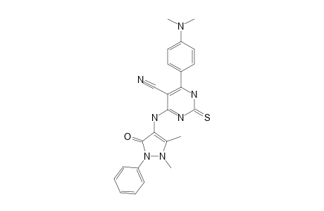 4-(1,5-DIMETHYL-3-OXO-2-PHENYL-2,3-DIHYDRO-1H-PYRAZOL-4-YL-AMINO)-6-(PARA-DIMETHYLAMINOPHENYL)-2-THIOXO-1,2-DIHYDROPYRIMIDINE-5-CARBONITRILE