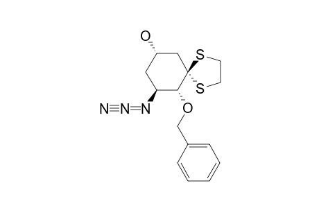 (2S,3R,5R)-3-AZIDO-2-BENZYLOXY-5-HYDROXY-CYCLOHEXANONE-ETHYLENE-DITHIOACETAL