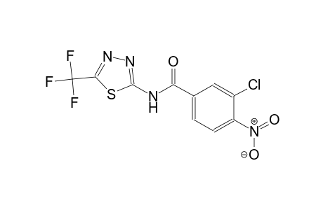 3-chloro-4-nitro-N-[5-(trifluoromethyl)-1,3,4-thiadiazol-2-yl]benzamide