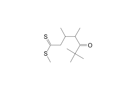 Methyl 3,4,6,6-tetramethyl-5-oxoheptanedithioate