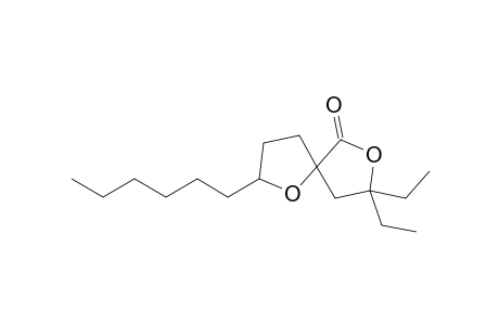 (2R*,5R*/S*)-8,8-Diethyl-2hexyl-1,7-dioxaspiro[4.4]nonan-6-one