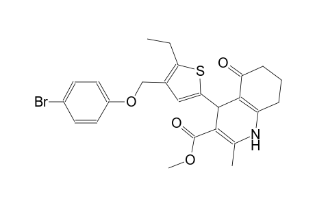 methyl 4-{4-[(4-bromophenoxy)methyl]-5-ethyl-2-thienyl}-2-methyl-5-oxo-1,4,5,6,7,8-hexahydro-3-quinolinecarboxylate