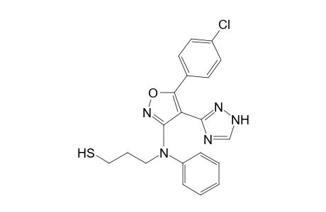 3-{[3''-(N-Phenyl-N-mercaptopropylamino)-5''-(p-chlorophenyl)]isoxazol-4'-yl}-1,2,4-triazole