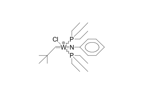 Chloro-neopentylidene-bis(triethyl-phosphino)-phenylimido tungsten cation