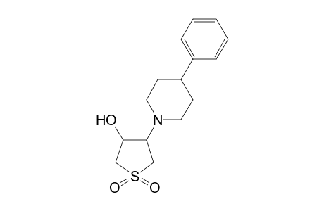 1,1-bis(oxidanylidene)-4-(4-phenylpiperidin-1-yl)thiolan-3-ol