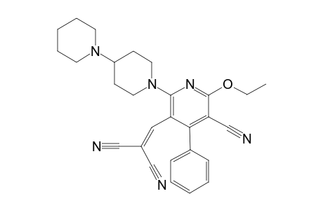 2-[[5-cyano-6-ethoxy-4-phenyl-2-(4-piperidinopiperidino)-3-pyridyl]methylene]malononitrile