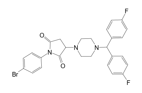 3-[4-[bis(4-fluorophenyl)methyl]-1-piperazinyl]-1-(4-bromophenyl)pyrrolidine-2,5-dione