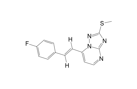 trans-7-(p-FLUOROSTYRYL)-2-(METHYLTHIO)-s-TRIAZOLO[1,5-a]PYRIMIDINE
