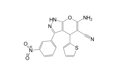 6-amino-3-(3-nitrophenyl)-4-(2-thienyl)-1,4-dihydropyrano[2,3-c]pyrazole-5-carbonitrile