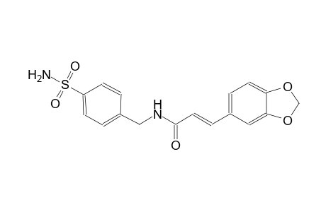 (2E)-N-[4-(aminosulfonyl)benzyl]-3-(1,3-benzodioxol-5-yl)-2-propenamide