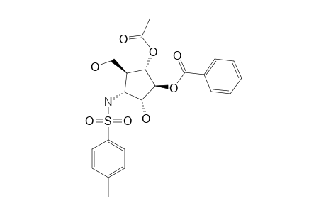 2-BENZOYLOXY-3-O-ACETYL-4-HYDROXYMETHYL-5-(TOSYLAMINO)-CYCLOPENTANOL