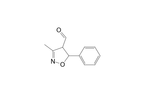4-Isoxazolecarboxaldehyde, 4,5-dihydro-3-methyl-5-phenyl-, trans-