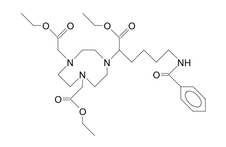 1-(5-Benzamido-1-ethoxycarbonyl-pentyl)-4,7-diethoxycarbonylmethyl-1,4,7-triaza-cyclononane