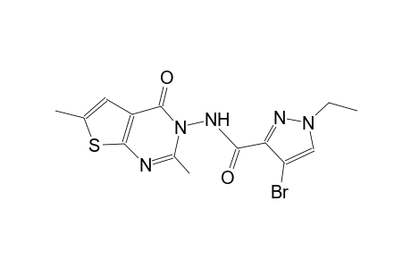 4-bromo-N-(2,6-dimethyl-4-oxothieno[2,3-d]pyrimidin-3(4H)-yl)-1-ethyl-1H-pyrazole-3-carboxamide