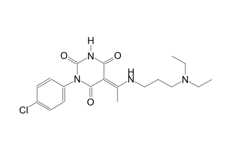 (5E)-1-(4-chlorophenyl)-5-(1-{[3-(diethylamino)propyl]amino}ethylidene)-2,4,6(1H,3H,5H)-pyrimidinetrione