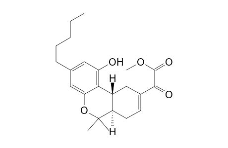 6H-Dibenzo[b,d]pyran-9-acetic acid, 6a,7,10,10a-tetrahydro-1-hydroxy-6,6-dimethyl-.alpha.-oxo-3-pentyl-, methyl ester, (6aR-trans)-