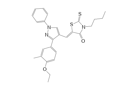 (5Z)-3-butyl-5-{[3-(4-ethoxy-3-methylphenyl)-1-phenyl-1H-pyrazol-4-yl]methylene}-2-thioxo-1,3-thiazolidin-4-one