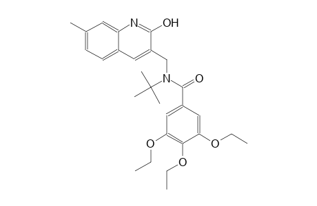N-(tert-butyl)-3,4,5-triethoxy-N-[(2-hydroxy-7-methyl-3-quinolinyl)methyl]benzamide