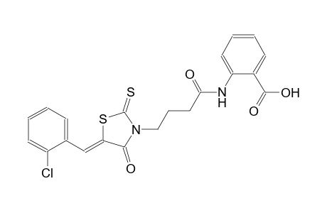 2-({4-[(5Z)-5-(2-chlorobenzylidene)-4-oxo-2-thioxo-1,3-thiazolidin-3-yl]butanoyl}amino)benzoic acid