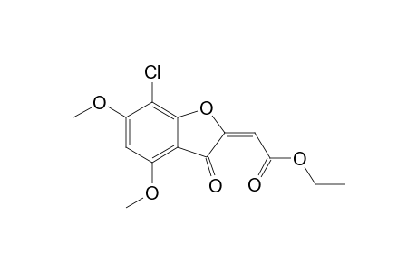 7-Chloro-4,6-dimethoxy-2-(ethoxycarbonylmethylene)-3(2H)-benzofuranone
