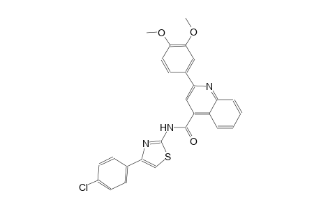 N-[4-(4-chlorophenyl)-1,3-thiazol-2-yl]-2-(3,4-dimethoxyphenyl)-4-quinolinecarboxamide