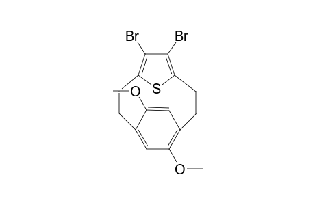 12,13-dibromo-4,7-dimethoxy[2]paracyclo[3](2,5)thiophenophane