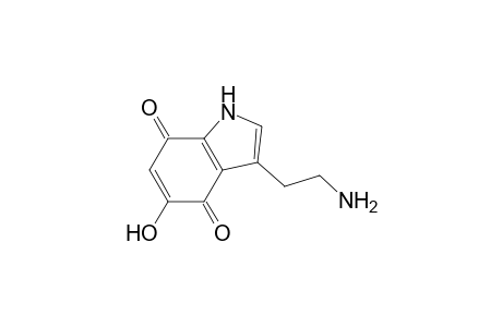 1H-Indole-4,7-dione, 3-(2-aminoethyl)-5-hydroxy-