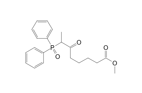 Octanoic acid, 7-(diphenylphosphinyl)-6-oxo-, methyl ester, (.+-.)-
