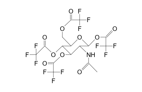 2-Acetamido-2-deoxy-1,3,4,6-tetra(O-trifluoroacetyl)-A-D-glucopyranose