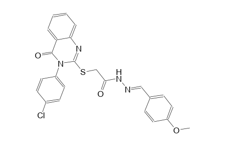 2-{[3-(4-chlorophenyl)-4-oxo-3,4-dihydro-2-quinazolinyl]sulfanyl}-N'-[(E)-(4-methoxyphenyl)methylidene]acetohydrazide