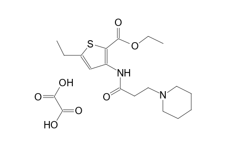 ethyl 5-ethyl-3-(3-(piperidin-1-yl)propanamido)thiophene-2-carboxylate oxalate