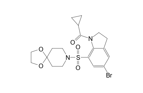 1,4-dioxa-8-azaspiro[4.5]decane, 8-[[5-bromo-1-(cyclopropylcarbonyl)-2,3-dihydro-1H-indol-7-yl]sulfonyl]-
