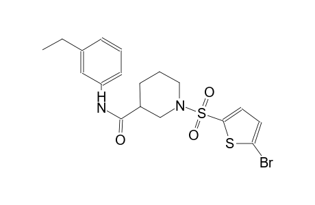 1-[(5-bromo-2-thienyl)sulfonyl]-N-(3-ethylphenyl)-3-piperidinecarboxamide