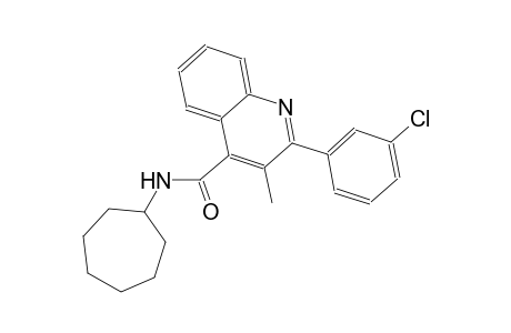 2-(3-chlorophenyl)-N-cycloheptyl-3-methyl-4-quinolinecarboxamide