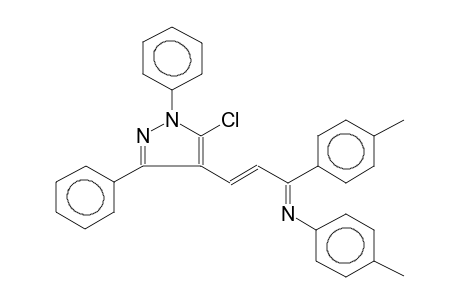 1,3-DIPHENYL-5-CHLORO-4-(3-PARA-TOLYL-3-PARA-TOLYLIMINO-1-PROPENYL)PYRAZOLE